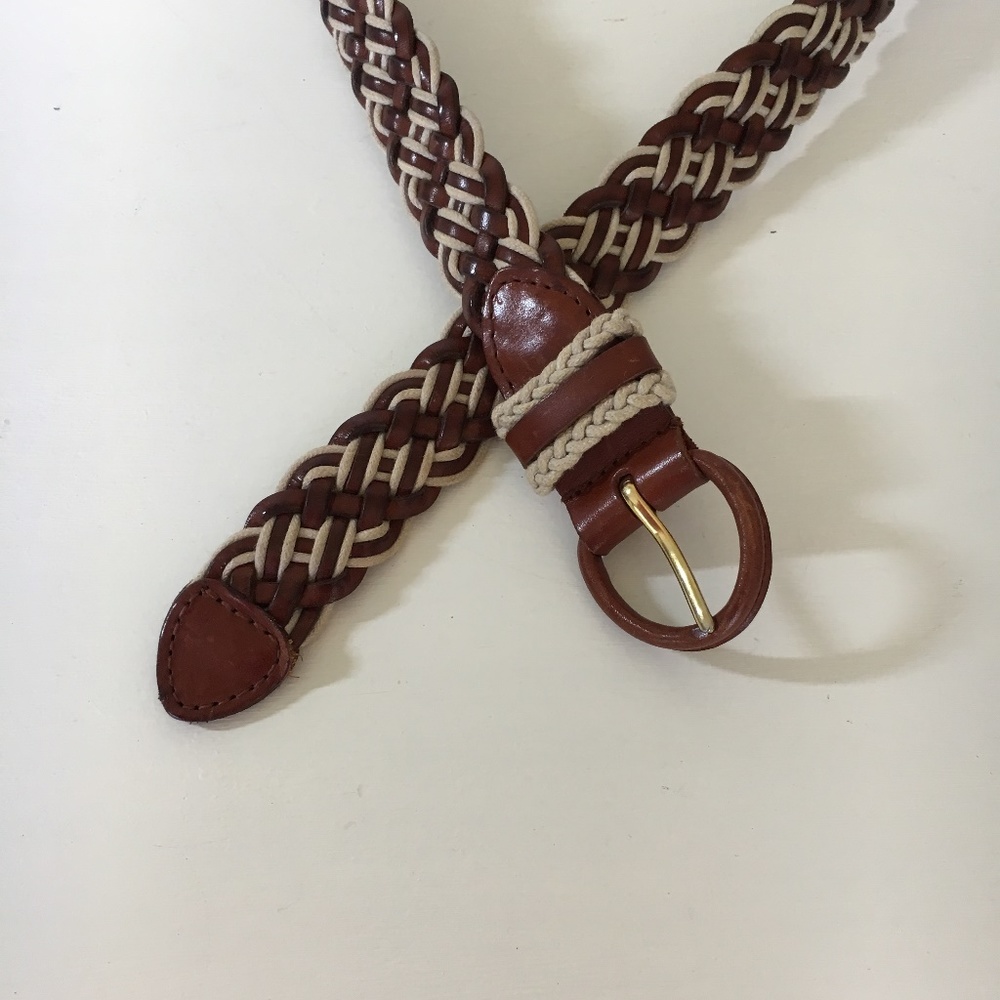 Talbots Medium Braided Cord and Leather Belt - Picture 3 of 5